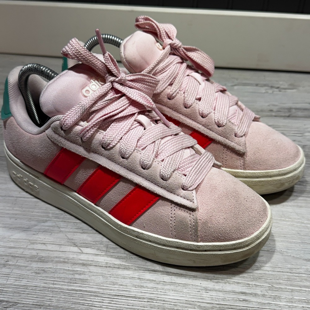 Adidas Grand Court 2.0‎ Women's 8 Pink Suede